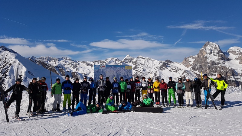 Teilnehmer der Skiexkursion.